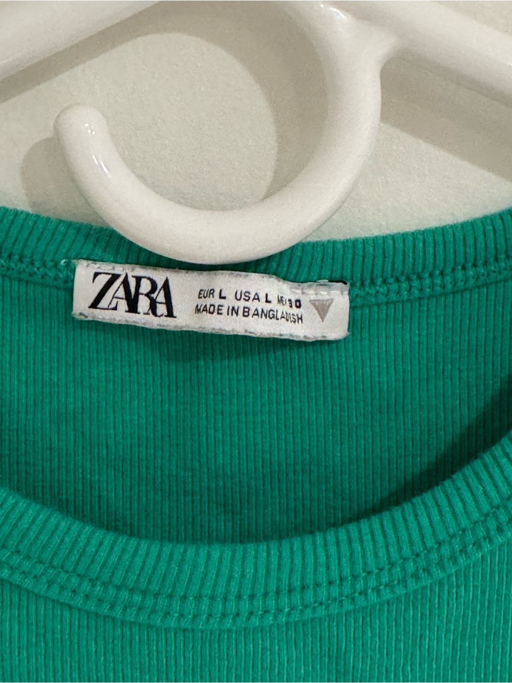 ZARA Green Ribbed Crop Tank - Picture 3 of 4
